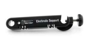 A black wrench with the words " electrode support ".