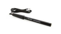 A black pen with a usb cable attached to it.