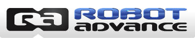 A blue and black logo for the pro advant