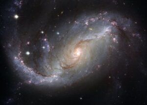 Spiral galaxy with bright central core.